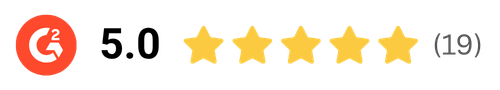 Rated 5.0 on G2, 19 reviews